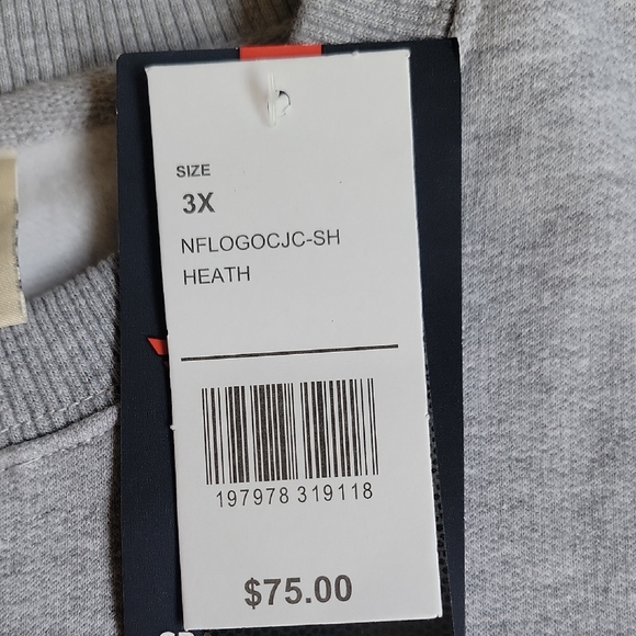 ๐ NEW Seattle Seahawks NFL Fanatics Mens Gray Crew Sweatshirt Size 3X - Picture 7 of 12